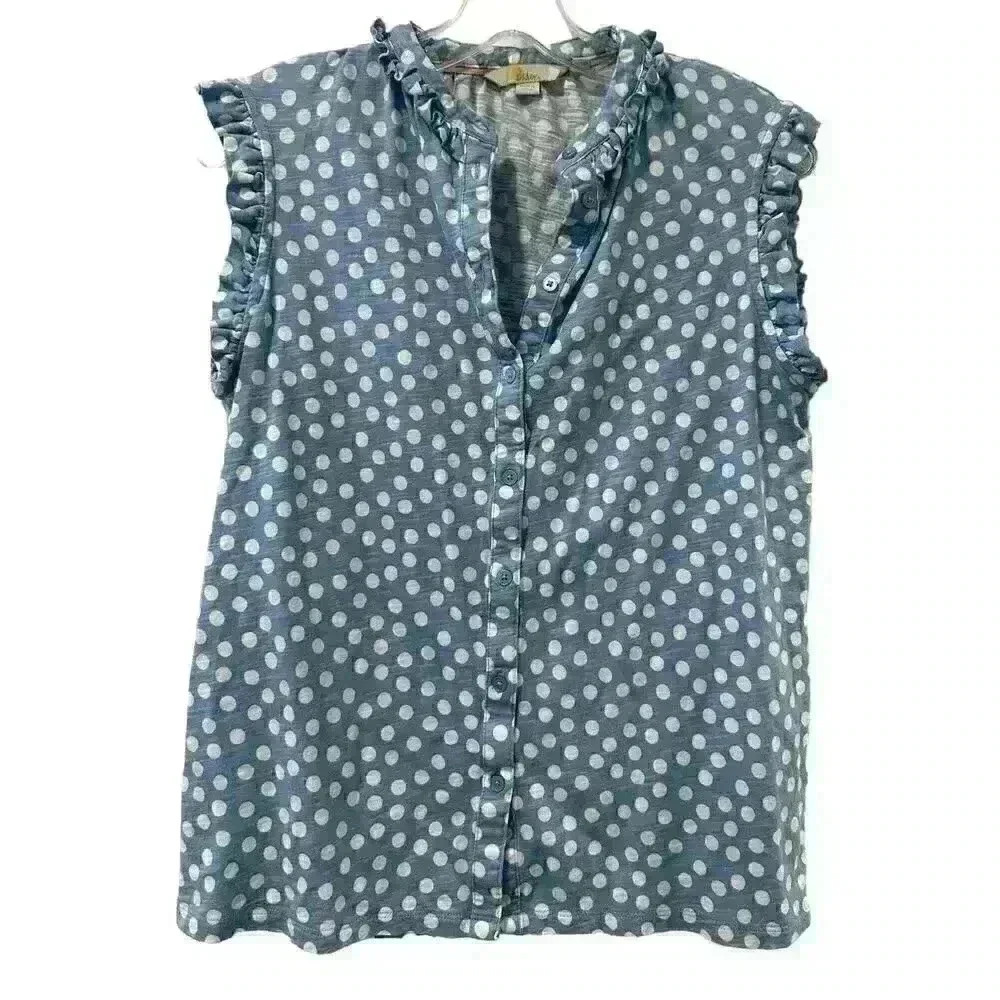 Boden Polka Dot Cap Sleeve Top Size 4 - Picture 2 of 9